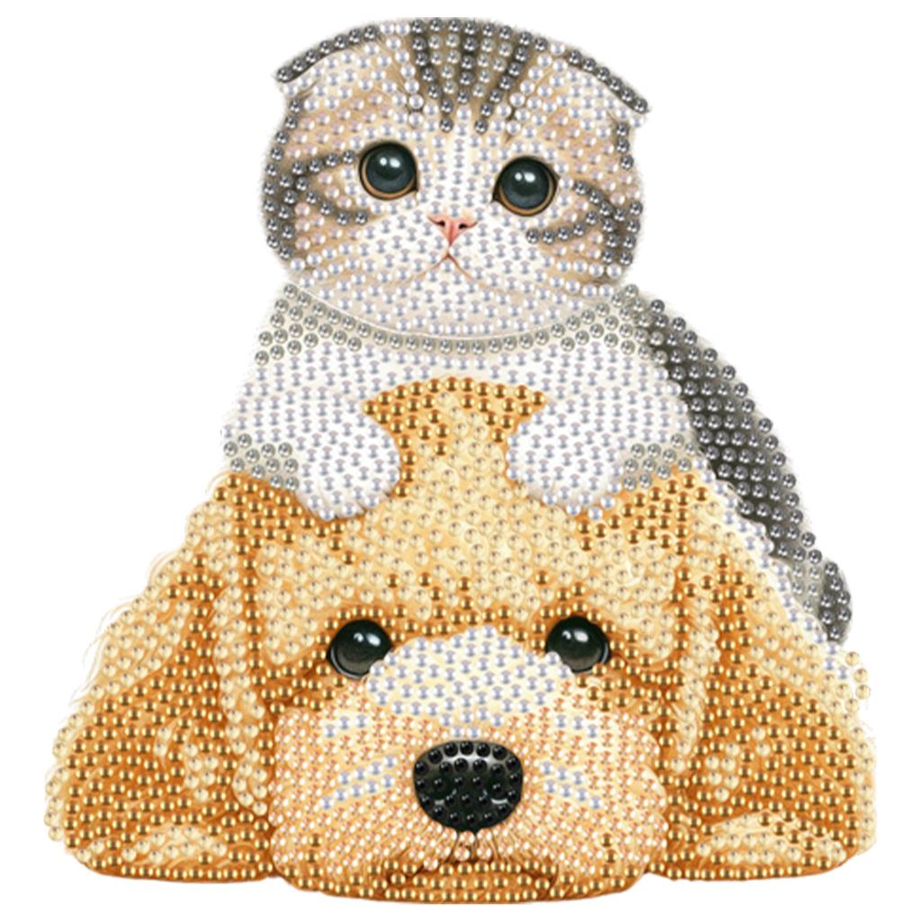 DIY 2D Flat Print Acrylic Diamond Painting Tabletop Ornaments Kit with Head Shaking Function Desktop Diamond Art Kits Home Decor