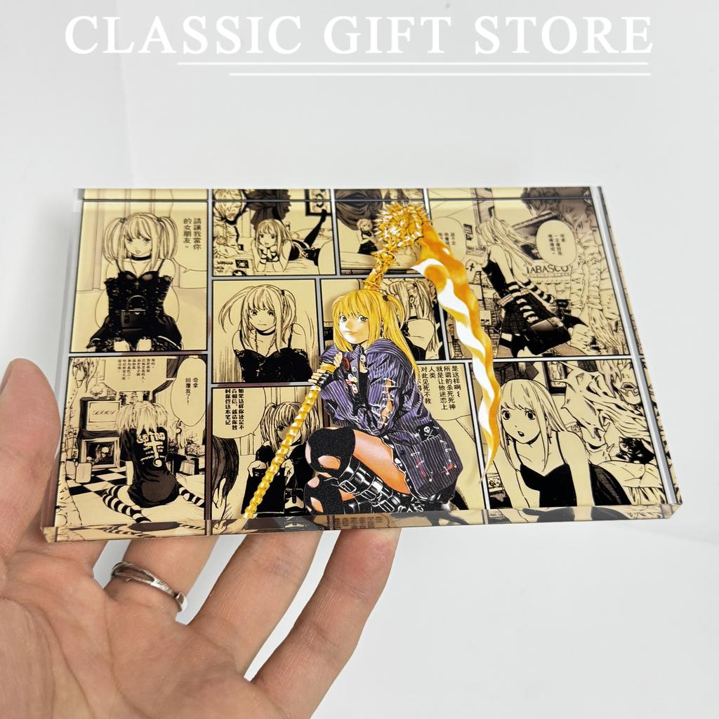 DEATH NOTE Anime Figures MisaMisa Comic Acrylic Brick Birthday Decor Model Toys Artistic Painting Desktop Ornament Fans Gift