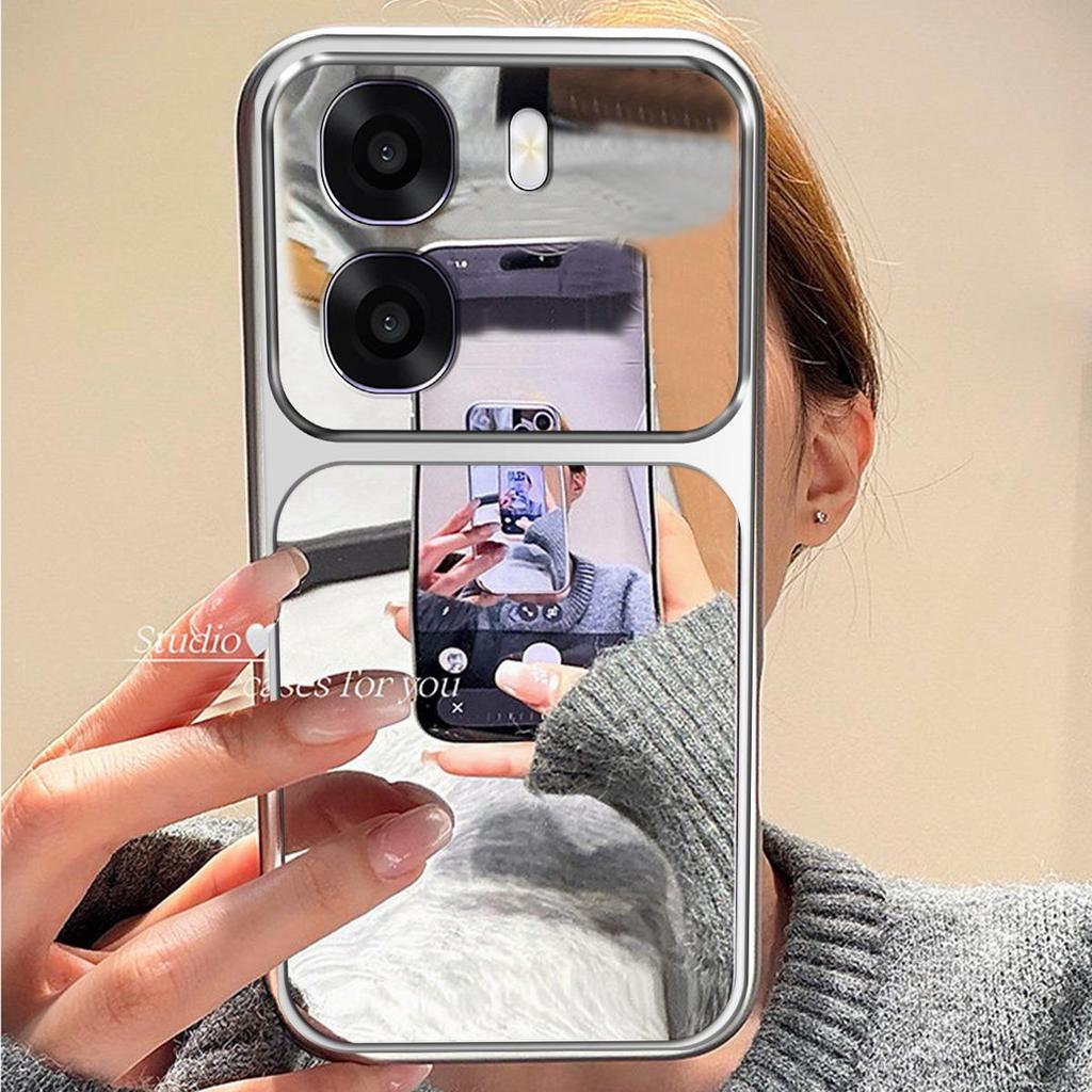 Case for OPPO A6x 4G/5G,A6t Pro,A6 4G5G Trending Big Window Cover Mirror Phone Casing