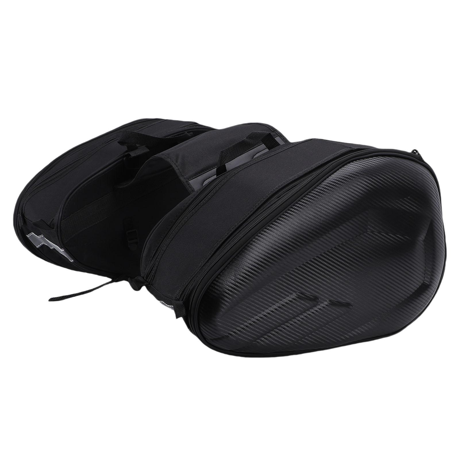 

Motorcycle Saddle Bag with Expandable Capacity, Removable Waterproof PU Leather Side Bags for Luggage, ly Compatible with Most
