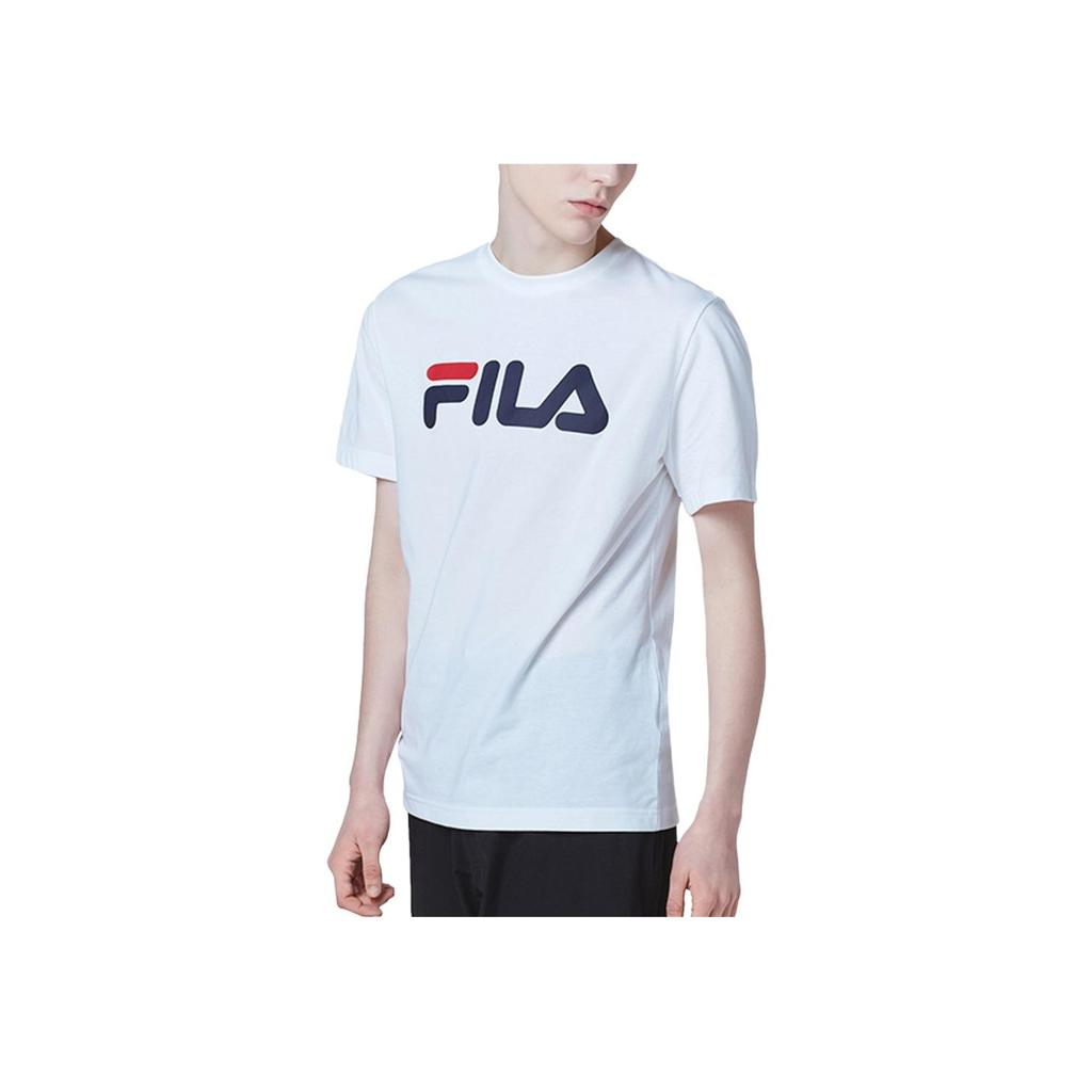 Fila American Vintage Letter Logo Print Sports Crew Neck Short Sleeve T-Shirt Men Tops White FS2RSC2001X-OWH