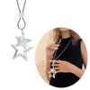 Fashion Trend Light Luxury Niche Sense Collarbone Chain Temperament Simple Cold Wind Five-pointed Star Hollow Necklace