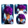 African Women'S Bathroom Floor Mat Three-Piece Bathroom Carpet Toilet Mat Set Doormat Bathroom Non-Slip Mat