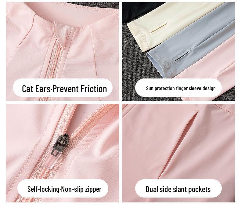 Women's Summer 2024 Sun Protection Yoga Suit: Quick-Dry Sports Fitness Jacket & Pants for Outdoor Activities