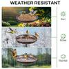 Bird Waterer Bird Feeder Spacious Iron Art Bird Bath with Ground Insert Outdoor Birdbath Bowl with 5-prong Metal Base Winter Gar