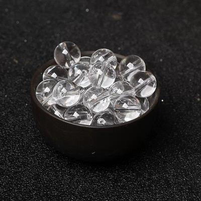 Průhledné bílé křišťálové kulaté korálky pro DIY šperky náramky