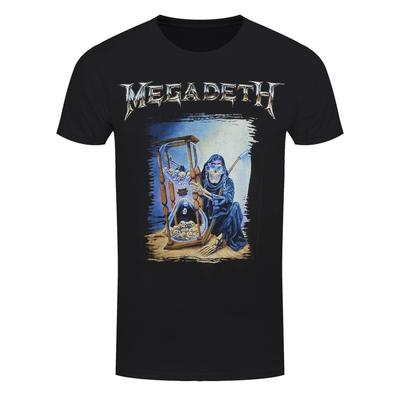 Megadeth T-Shirt Countdown Sanduhr Band Offiziell Neu Schwarz