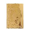 50Pcs Hollowed Out Floral Lace Wedding Invitations Folding Paper Greeting Cards for Wedding Engagement Birthday Party