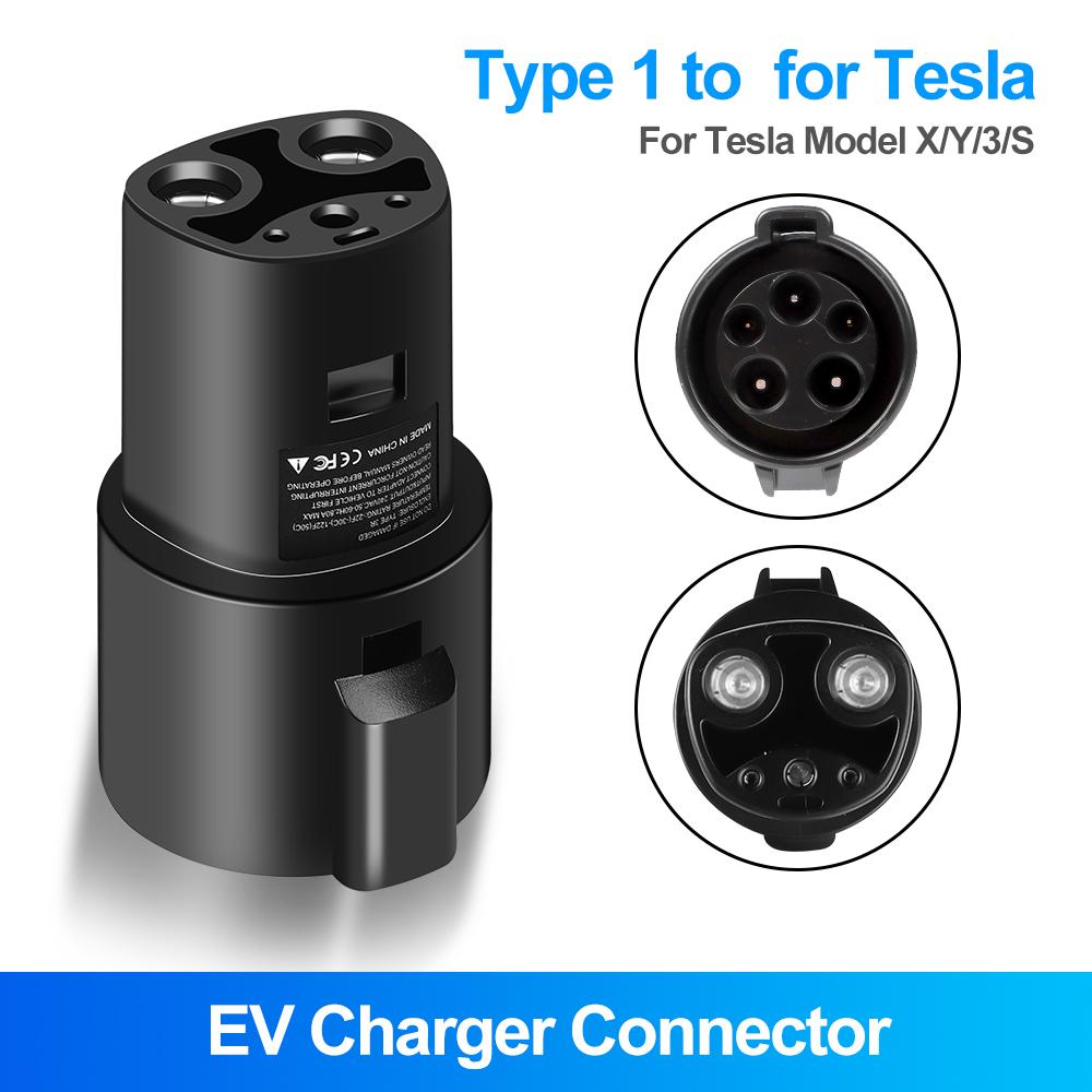 For Teslas Type1 J1772 to Model X Y 3 S Electric Vehicle Charging Adapter for EV Charger Connector EVSE Conversion Gun Socket
