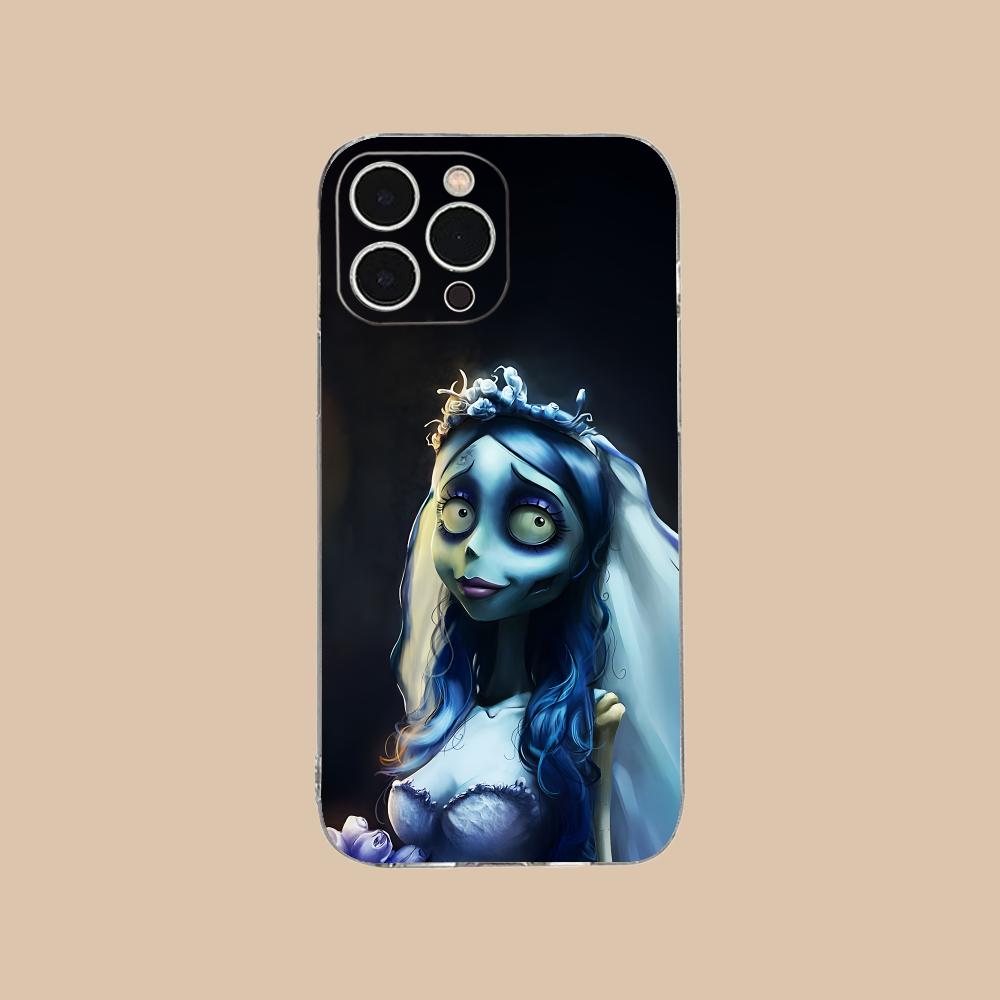 

Corspe Bride Emily Mobile Phone Case for iPhone 16 15 14 13 12 11 X XR XS 8 6 Pro Max Plus Mini Clear Colour Protective Cover iPhone 7 Plus