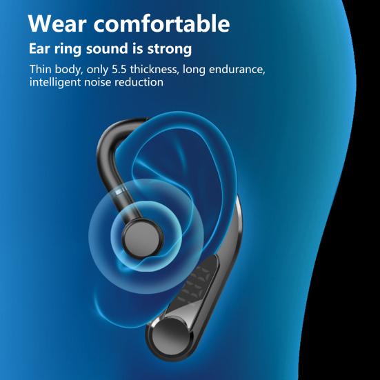 M22 Bluetooth-compatible Earphone Ear Hook Noise Cancellation Universal Wireless Stereo Music Sports Headset for Business