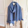 Sweet wool blended couple hairball scarf autumn and winter pit strip knitted warm versatile scarf