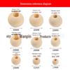 Natural Beech Wood Beads: 8-50mm Large Hole Round Beads for DIY Jewelry Making