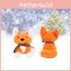 Cozy Christmas Fox Plush Toy With Soft Short Plush And Colorful Scarf Gift For Holiday Cheer