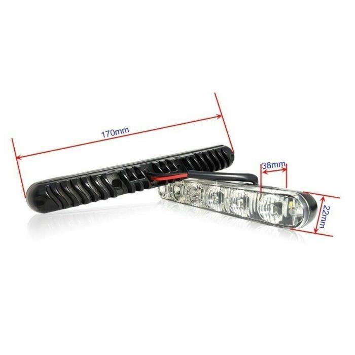 Phares Feux De Jour Blanc 9 LED 12V 36W IP68 Universel Pour Auto Camion Tracteur