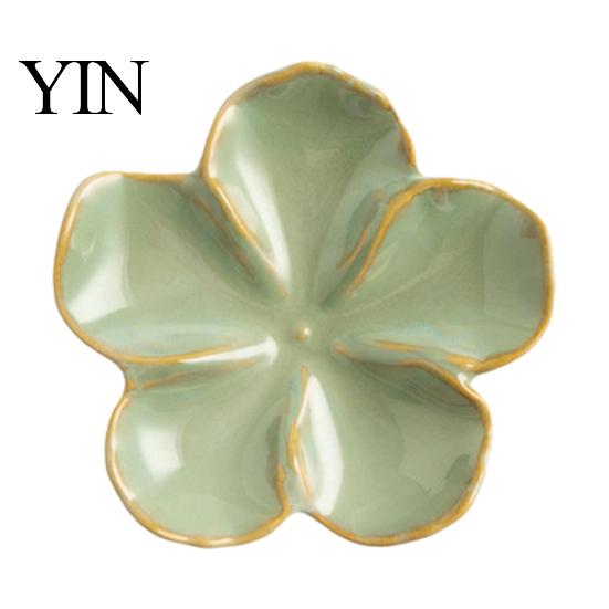 Cherry Blossom Dip Dish Sauce Dish, Ceramic Sushi Soy Dipping Bowl, Small Japanese Style Decorative Seasoning Appetizer Serving Plates for Kitchen