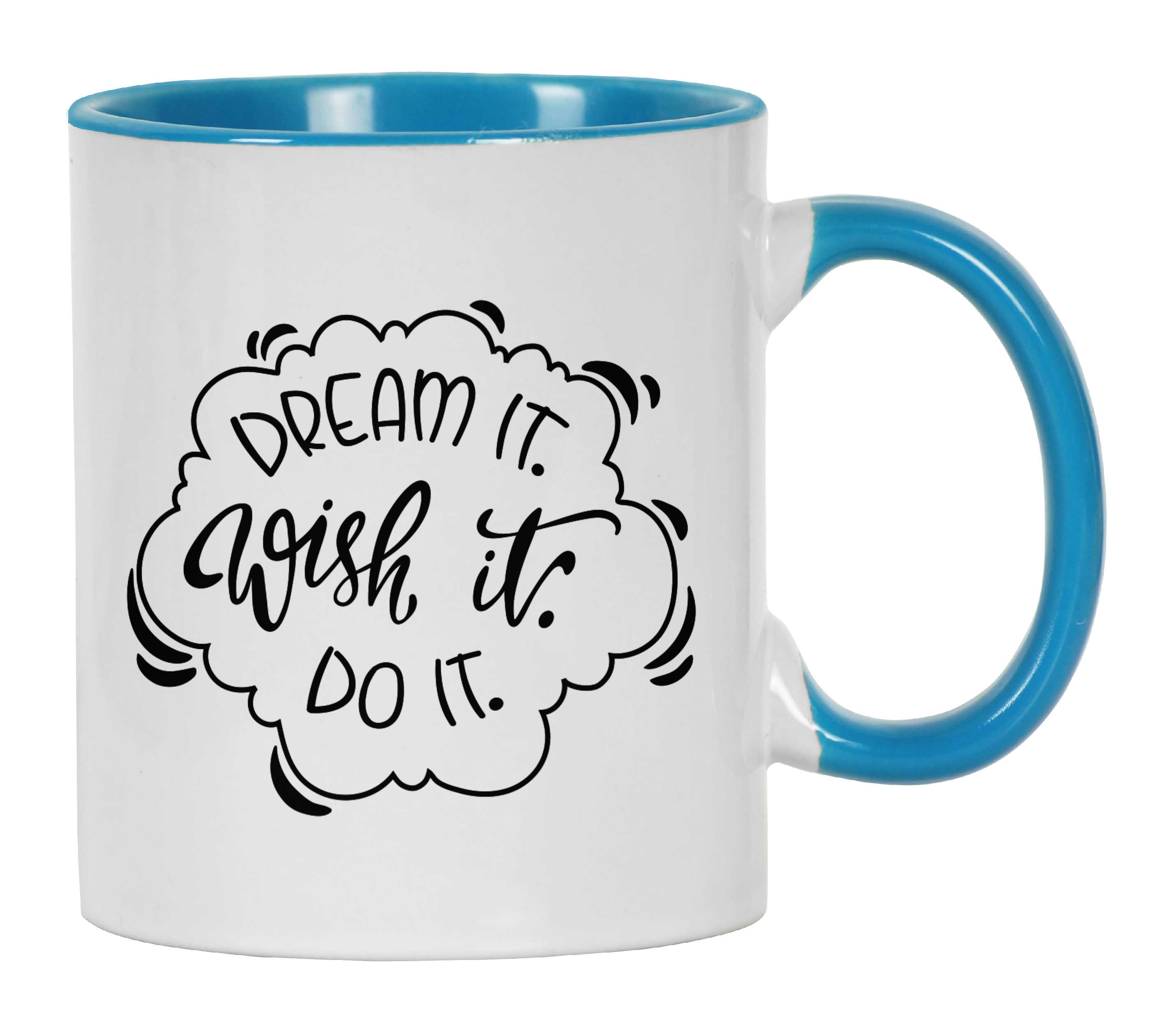 

Inkdotpot 11oz Ceramic Coffee Mug Dream It. Wish It. Do It Inspirational Quotes Gift For Employee Boss Coworkers 11oz небо синє кольору