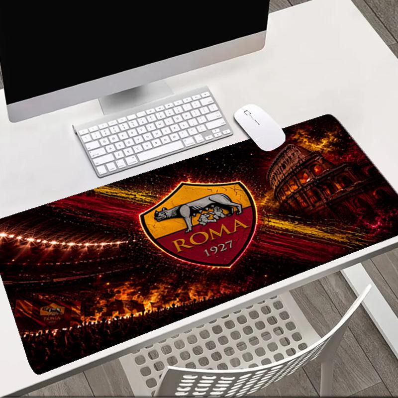 Roma Football Club Crest Mouse pad Office Desk Mat, Gaming Mouse Pad Mousepad, keyboard pad,Heavy-Duty Non-Slip Rubber Backing, Gift