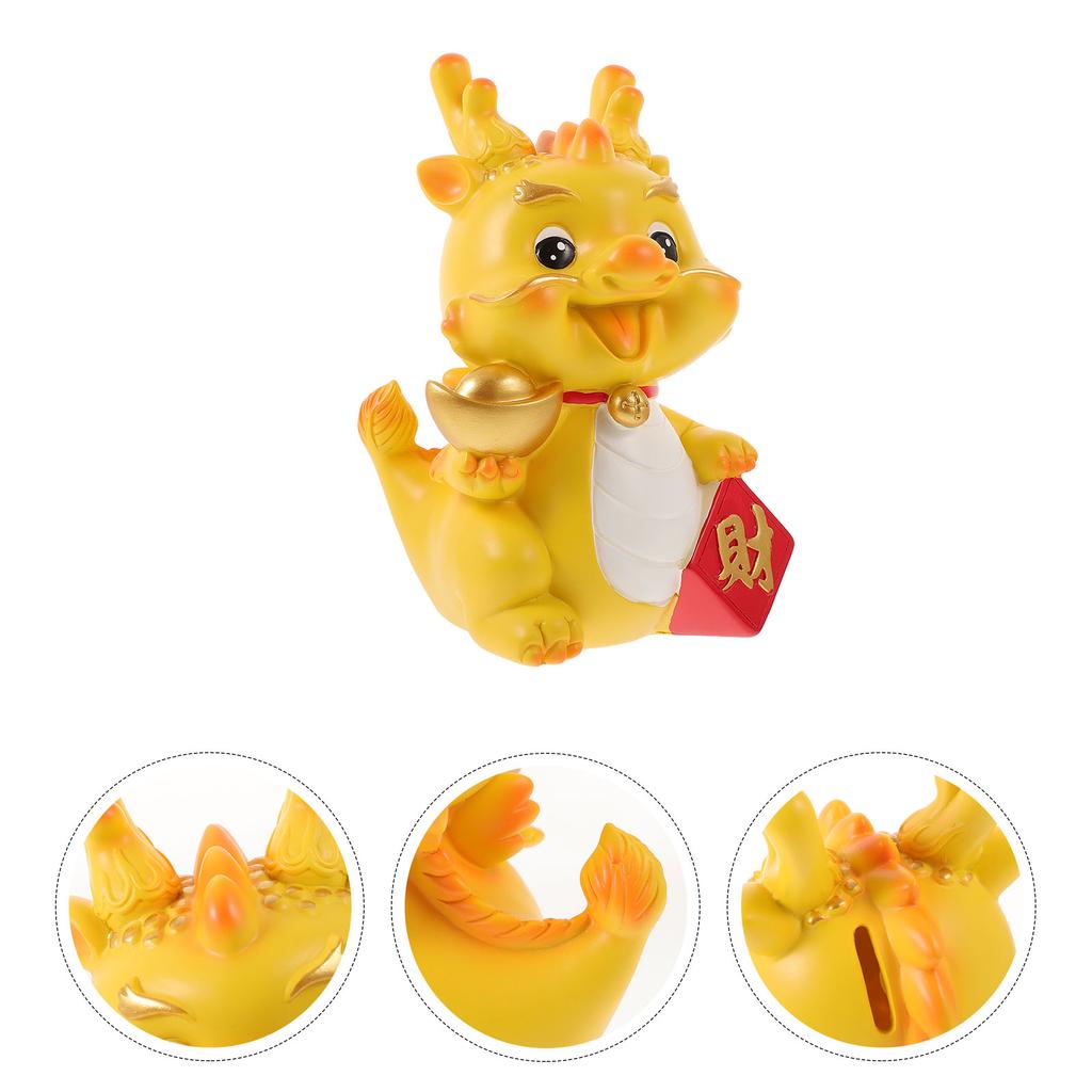 Znak Zodiaku Smok Ozdoby Do Przechowywania Na Biurko, Ganek, Rzemiosło z Żywicy, Skarbonka ( Słoik [Bogactwo]) Prezent Oszczędzanie Monet