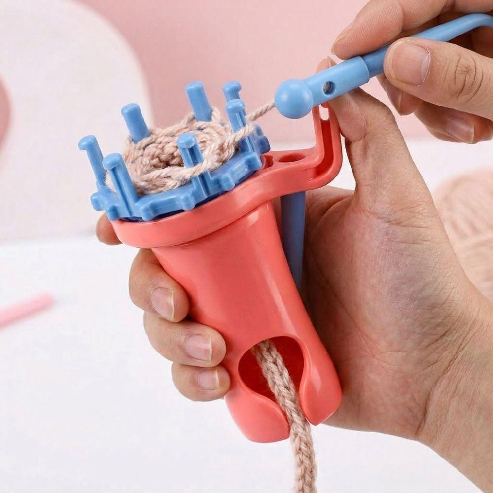Manual Spool Knitter Plastic Bracelet Weaver Yarn Wool Knitter Knitting Spool Handmade Weaving