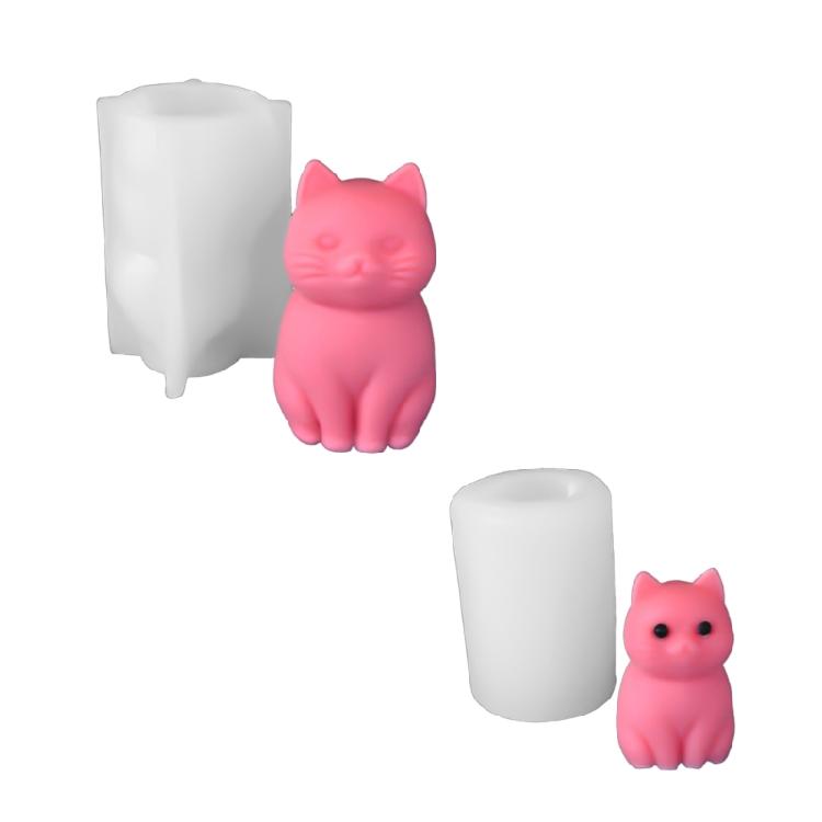 Cats Shaped Candle Molds for Candle Soap Office Desk Decorations, Cats Shaped Silicones Molds