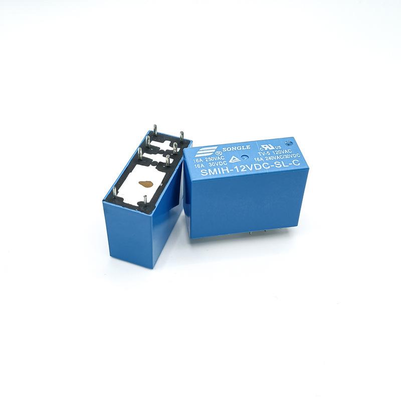 Originele Songle SMIH Relais 8-pins 16A (12V/5V/24V) BEDR.