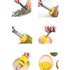 Cortador de piña de 9x24 cm Cuchillo para frutas de acero inoxidable Sacacorazones Rebanador Herramienta de cocina