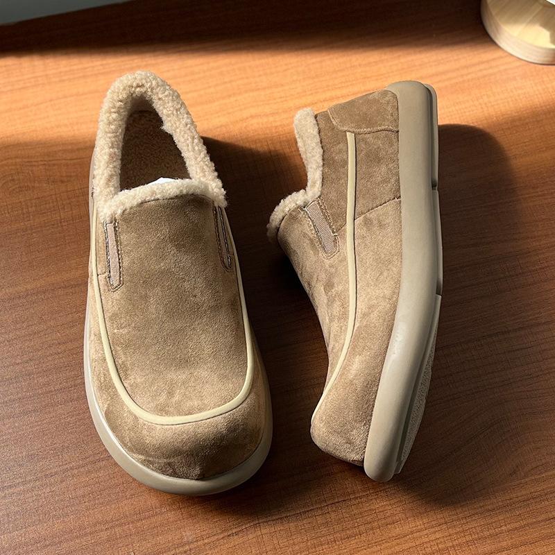 

One-pedal casual velvet warm men s snow boots winter cold commuting work shoes 64105-N 46