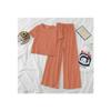 Women's 2025 Korean Style Casual Summer Sportswear Set: Short Sleeves & Wide-Leg Pants Two-Piece
