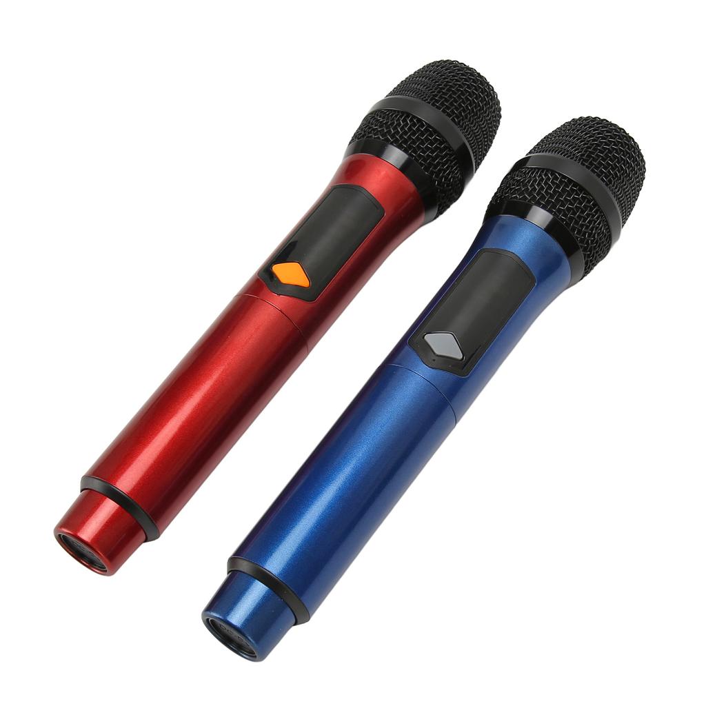 UHF Wireless Microphone Rechargeable LED Display Dual Handheld Cordless Microphone for Karaoke