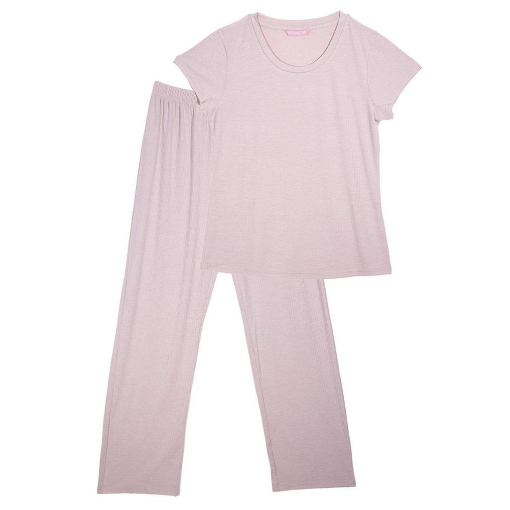 Keanu Womens/Ladies Viscose Ribbed Loungewear Set (Pack of 2)