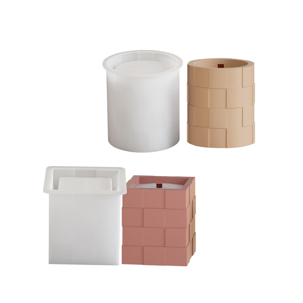 Silikonharpiksformer Håndverksformer Pennholderform Saftplanteplanterformer Lyskoppformer for Håndverk Ornament