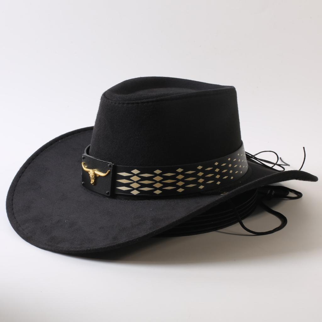 Popular European and American Classic Big-brimmed Western Cowboy Hat Men's and Women's Outdoor Fashion Anti-sun Cowboy Hat Jazz Hat