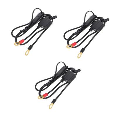 VORCOOL 3 Stück Draht Schwarz Geschmolzen Kabelbaum Stecker Verlängerung O-Form Metallring