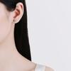 D Color 1ct Heart Cut Moissanite Stud Earrings for Women White Gold Plated 100% S925 Solid Silver Wedding Luxury Quality Jewelry