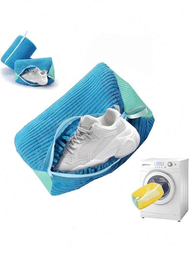 1-piece washing machine shoe bag with zipper, suitable for protecting all kinds of shoes and laundry bags.