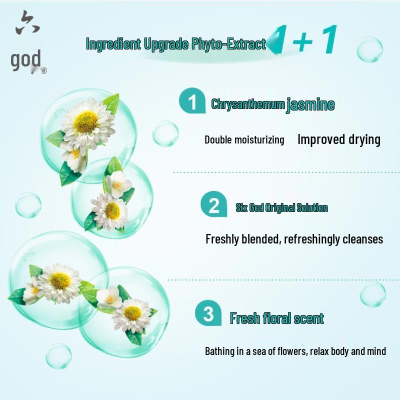 Liu Shen Refreshing Shower Gel with Chrysanthemum & Jasmine