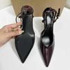 High Heels Formal Business Shoes for Women Luxury  Party Stiletto Ankle Strap Pointed Toe Sexy Ladies Wedding Party Pumps