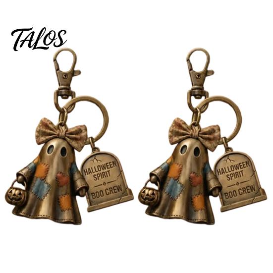 Festive Halloween Keyring 1/2Pcs Spirit Boo Crew Ghost Keychain, Spooky Accessory for Keys Seasonal Keychain Charm Bags Lanyards, Perfect Gift Lovers