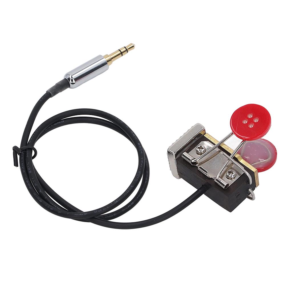 CW Morse Code Key Automatic Brass Resin Mini Portable Morse Telegraph Key for Industry