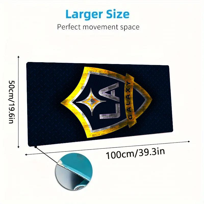 LA Galaxy Mouse Pad, Large Gaming Desk Mat, Non-slip XXL Mousepad for Laptop & Tablet, Mini PC Playmat with Stitched Edges