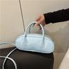 Niche design baguette bag portable small bowling bag shoulder messenger bag high sense