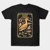 Men Black Print T-shirt Flicker-Dodo-Titmouse No-Cut Transfer Paper Print Cotton Tshirt