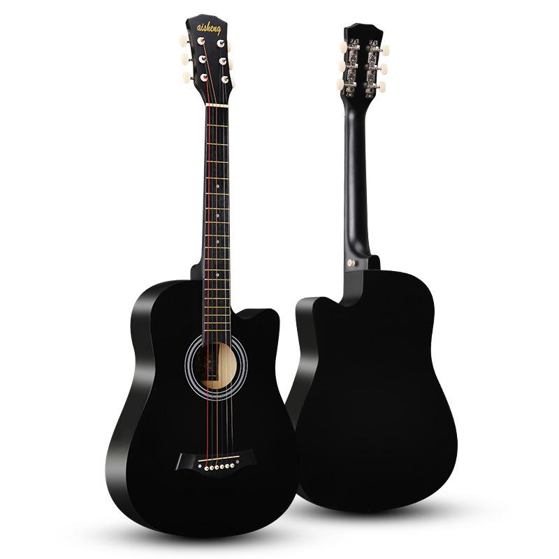 38-Inch All-Linden Folk Guitar by Popular Manufacturer