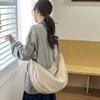 Women Crossbody Bag Large Capacity Student Solid Color Commuter Shoulder Bag