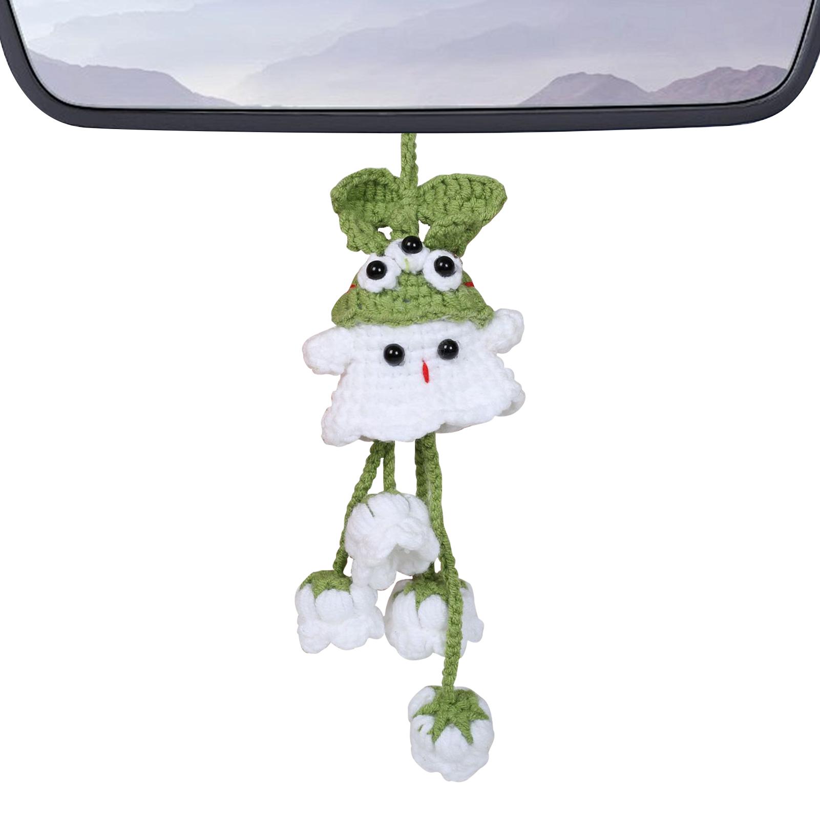 

Halloween Car Charm Knitted Halloween Ghost Ornaments Hangable Decoration Handmade Charm For Rear View Mirror Purse Living Room China Mainland