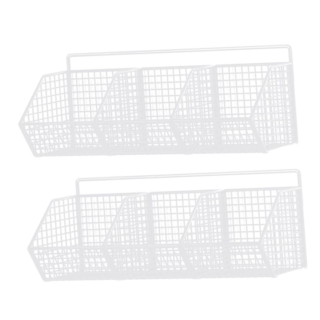 2 Pieces Hanging Wall Organizer 3 Grids Wall Mounted Shelves for Craft Room
