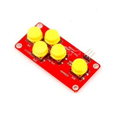 Elektronické bloky klávesnice AD ​​simulují analogové tlačítko s pěti klávesami pro Arduino