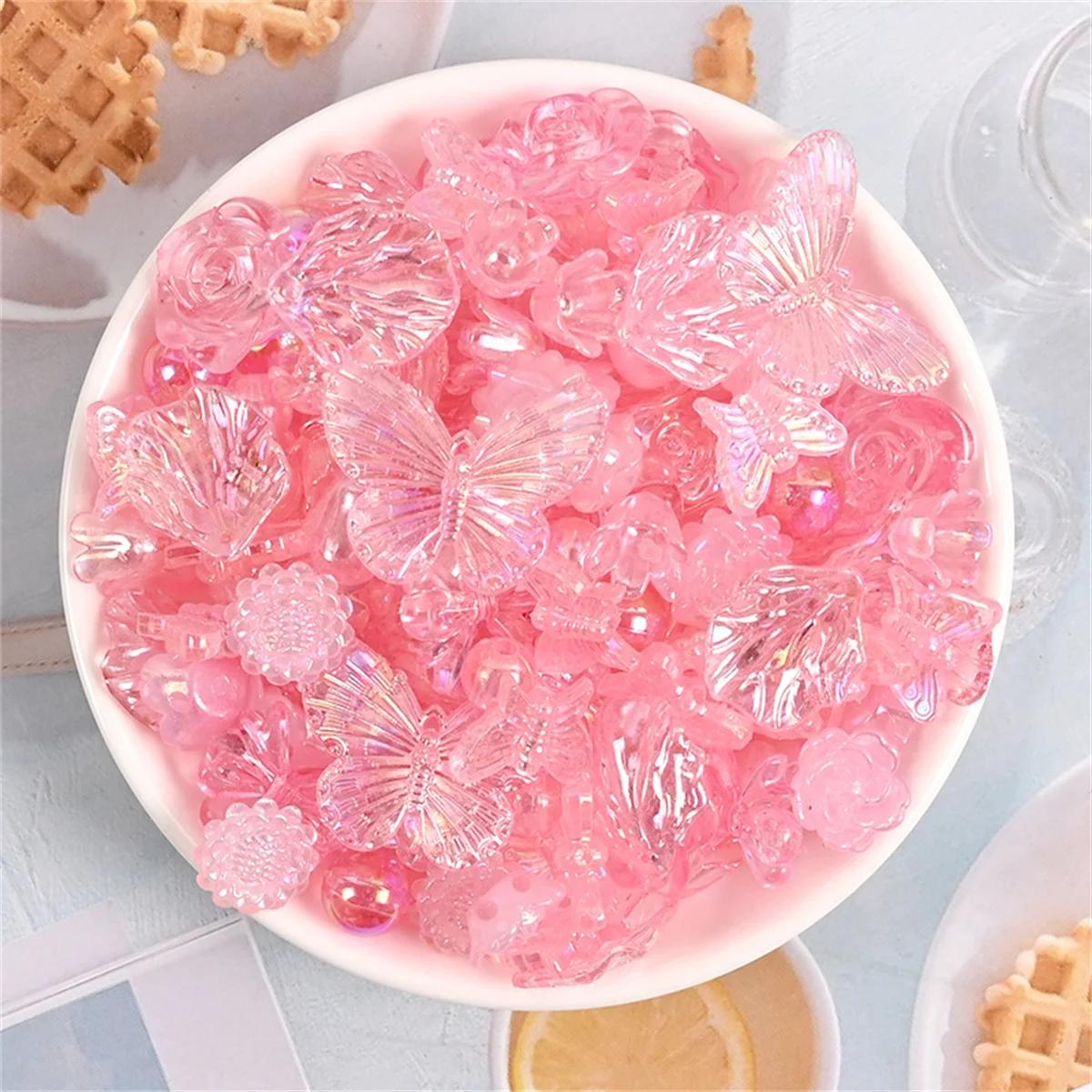 

Z19 50g/bag Mixing Style Dreamy Exquisite Candy Color Butterfly Beads DIY Handmade Bracelet Jewelry Making Phone Chain Wholesale 50g