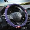 Car Steering Wheel Cover D-Shaped Handlebar Cover Summer Breathable Non-Slip Sweat-Absorbent Linen All-Season Universal Cartoon Cute for Women